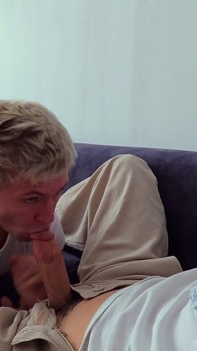 He Invited a Porn Actor for Dinner, Recognized Him and Deepthroated His Huge Cock Before Getting His Smooth Ass Destroyed