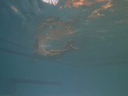 Underwater pool naked swim