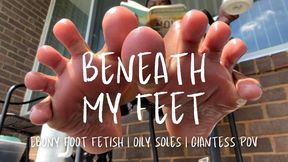 Beneath My Feet | Ebony Foot Fetish, Oily Soles, and Giantess POV with Temptress Mango