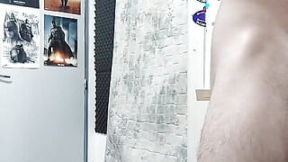 Hairy Spanish bear amateur gets his ass pounded by big uncut cock while stroking his own