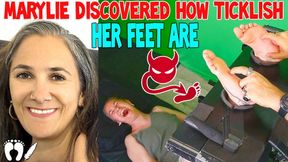 MARYLIE DISCOVERED HOW TICKLISH HER FEET ARE - HD WMV