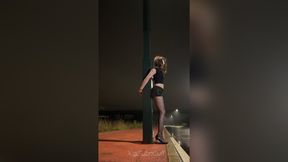 SubnCuff_RainyNightOutdoorSelfHand&AnkleCuffedtoPole0803
