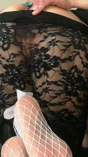 Fingering and spanking Slut Pissing   Clip 1