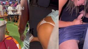 hotwife belinha em sequencia de aventuras: exibiu pro motoboy, se exibiu na rua, encontrou com fa e ficou com o cuzinho cheio de leite