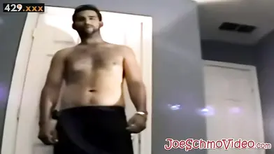Hairy Bear's Huge Load While Jerking Off