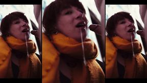 outdoor cum in mouth