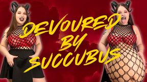 Devoured by Succubus - Creature From Hell, Sydney Screams, Appears in Your Bedroom and Swallows You Whole, Making Her Belly Expand as You Slowly Digest - Same Size Vore, Erotic Horror, Demon FemDom POV - HD 1080 MP4