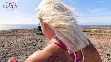 Thirsty MILF with broken car helped and fucked by stranger in the wilderness