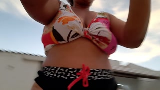 The neighbor sees me doing forbidden things