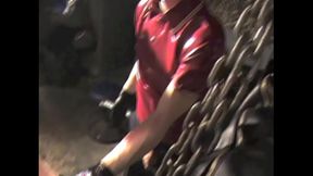 Hard fist session for pig daddy in slong by fetish boy in leather