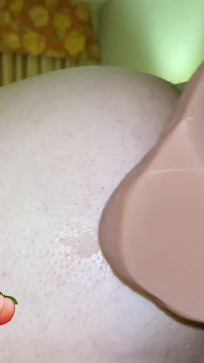 Trap gets pounded by big dildo machine