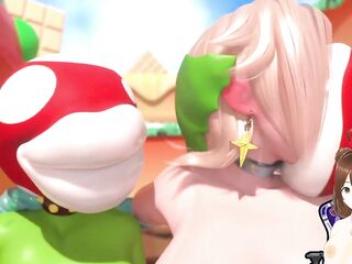 Princess Peach from Super Mario Bros has a group sex - Jazziuu