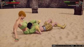 Karen Krash VS Al (Naked Fighter 3D)