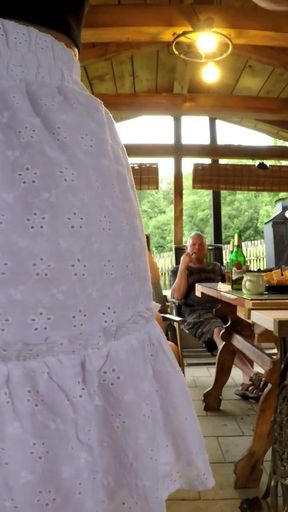 Sexy and Hot Tight Pussy Girls having a party Outdoors at the Garden No Panties and with Thongs in Miniskirt and&hellip;   Clip 1