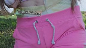 Sunshine short shorts and big thick diapers Tinylittlebabyg adventures in a field