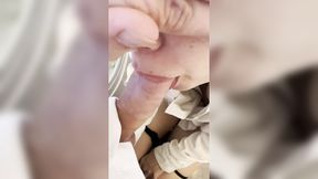 Cheating wife enjoys her pussy fingered and fucked by a colleague in the office toilet