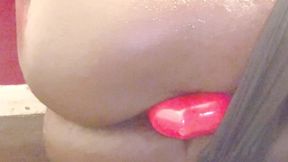 muscle butt sheer tights butt session exposing prostate milking session