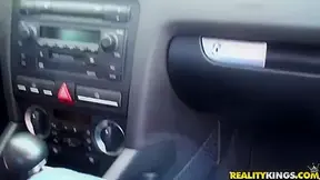A sexy Aussie Chick drives cruises around