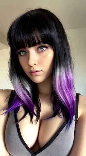 missionary sex, she smiles, then video cuts to a man, video created by AI