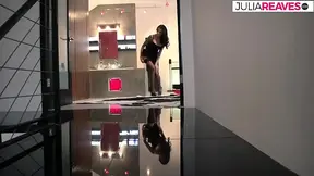 Bitch's juicy twat torn apart after fully sucking a monster rod