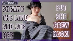 Giantess Lunasha Shrinks The Maid And Consumes Her (Subtitled)