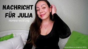 Nachricht fuer Julia