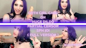 Goth Girl Gags on Huge Dildo Partial Censor SPH JOI (Full Version)