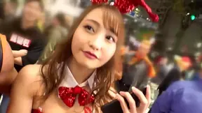 Sexy Bunny From Shibuya Delights With Her Erotic Butt For Halloween Night Fun