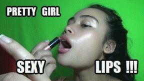LIPSTICK FETISH LIPS KVIO1K VIOLET USES LIPSTICK VERY SENSUALLY SD WMV