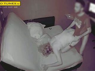 Cheating wife get over hereseminated by Neighbour late at night - Real Night Vision