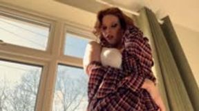 Curvy Goddess Strips Out Of Wolford Nylons & Rubs Her Pussy