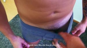 A kinky fitness trainer jerks off and sucks knob