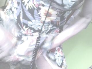 Sissy Fostoz screws mirror suction in costume, pathetic ruined climax