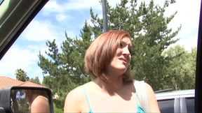 Busty milf picked up to get pounded and suck dick
