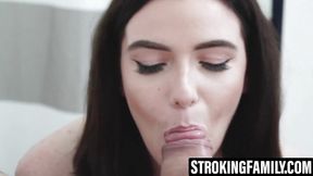 Stepmom gives stepbrother a nasty family fuckfest