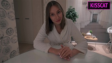 S2E5: Step mom helps to cum step son in share bed while working till get pussy creampie and facial