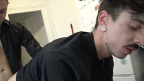 French Boyf Ucked Raw by Sexy Straight Tatoo Boy