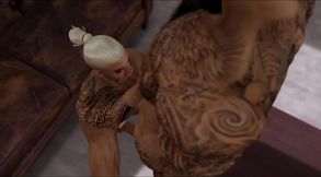 Stacy Gets a Big Black Daddy Blowjob in 3D Virtual Bara