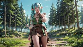 Forest Fantasy! Blue Elf Kneeling, Green Elf Teasing, Sun-Dappled Magic &amp; Wand Play.