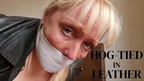 HOG-TIED IN LEATHER....