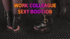 Secretary CBT Rub and Stoke in Black Ankle Boots (Close Version) - Tamystarly - Cock Balls Crush Trample, Bootjob, Trampling, Shoejob, Stomping