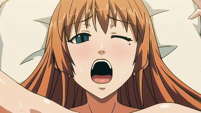 Big-titted cartoon babe loves to ride Paizuri's hard rod and swallow his load