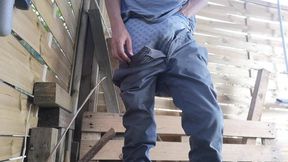 Hot Guy Having a Quick Jerkoff in Some *** of Barn