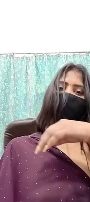 Girlfriend Shows And Presses Her Boobs On Video Call