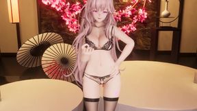 【R18-MMD】Girls Frontline Neural cloud Pascal 情趣内衣黑丝帕斯卡 (lips animation broken though)