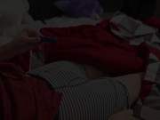 Hot guy edges, uses VIBRATOR on BIG Dick + HUGE CUMSHOT (solo male whimpering & Moaning ASMR)