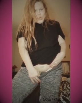 Grey sweatpants pussy worship