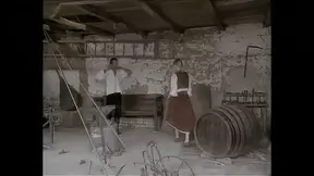 Stable stud gets manhood devoured while giving head