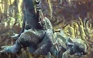 Hottie 3d hentai babe gets fucked by a monster