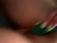 Close up solo beauty toying ass